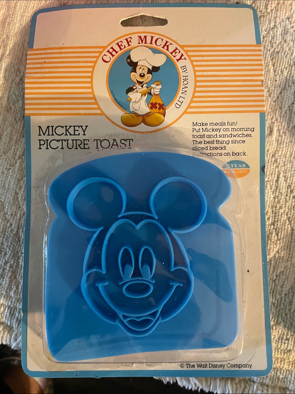 Disney Blue Mickey Picture Toast Mold
